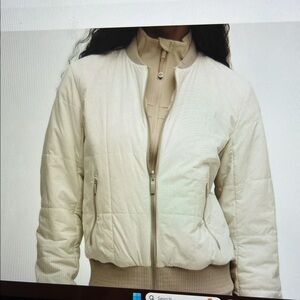 Lululemon Athletica Cream Bomber Jacket